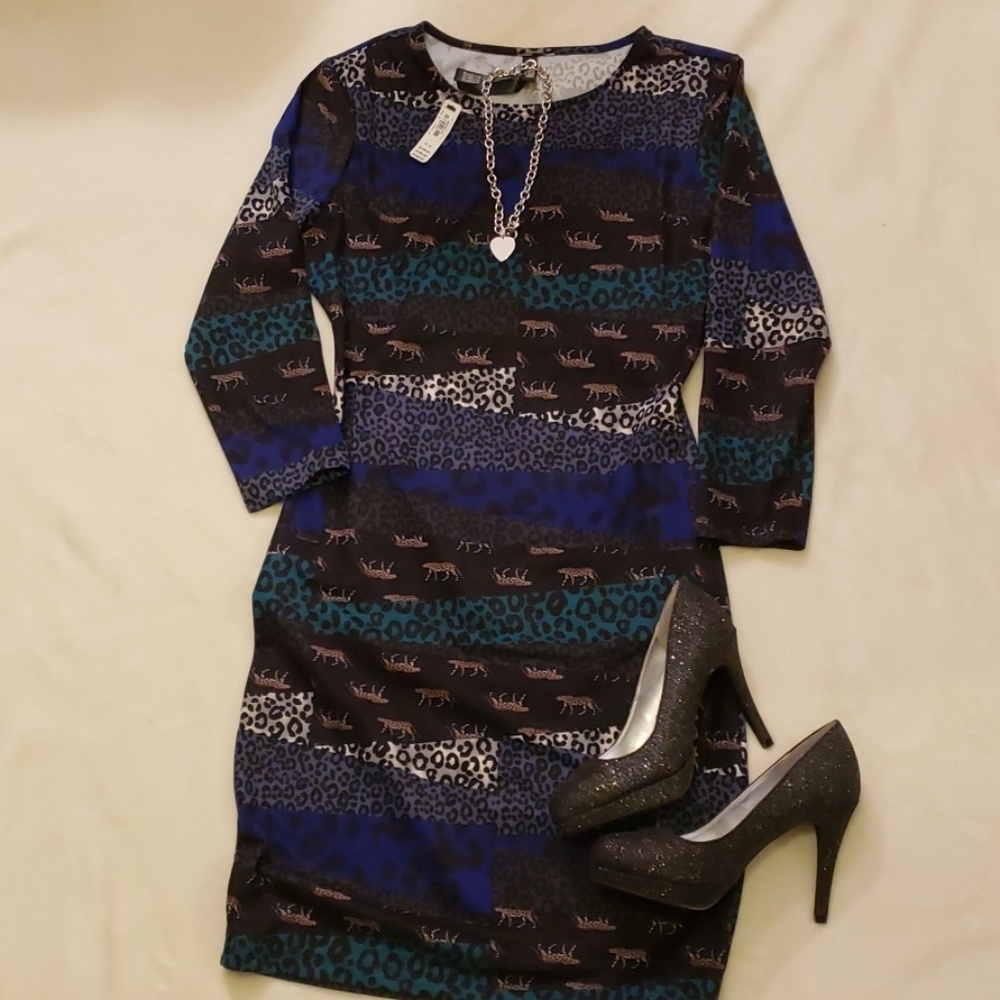 NWT Meow Sexy animal print bodycon dress VS